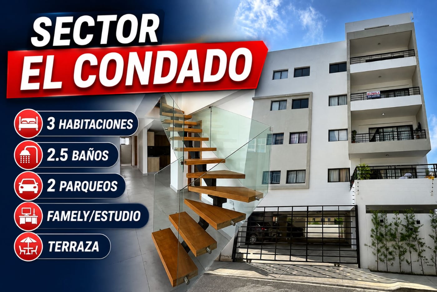 APARTAMENTO EN ALQUILER 3 DORMITORIOS EL CONDADO S – foto 1